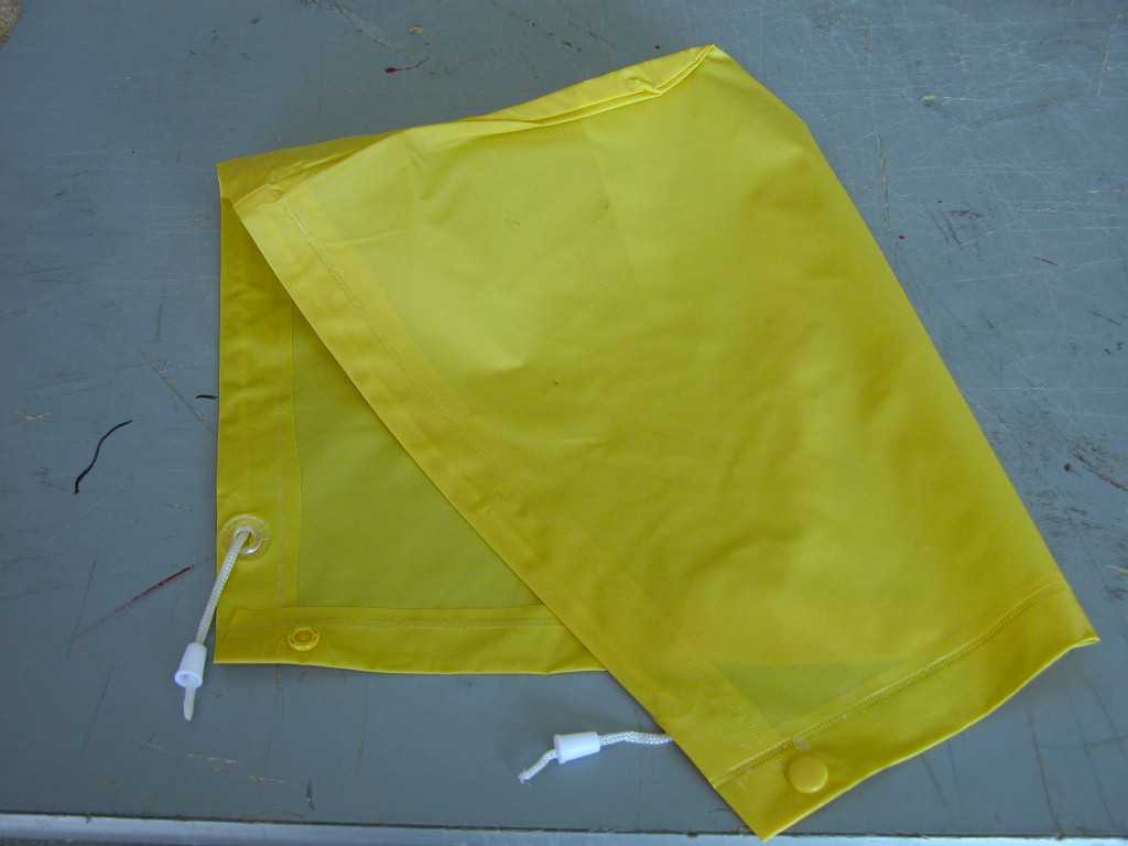 3 PCS. YELLOW UNISEX RAIN POUCHO BY IRONWEAR SIZE 4 XL (HOOD, PANTS