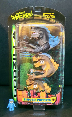 Godzilla Finger Puppets Resaurus Fingerpuppe NEU OVP Baby Godzilla Vintage RAR