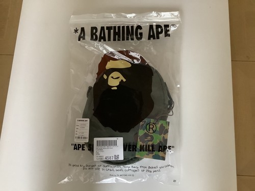Authentic A Bathing Ape Bape Ape Head Schultertasche Oliv Neu - Bild 11 von 11