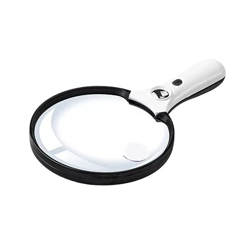 Large Magnifying Glass with Light 10X 20X 45X Handheld with 3 LED Lights 1UV NEW - Image 2 of 4