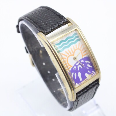 Vintage Unbranded Art Watch Stainless Steel Unisex Retro Love Earth And Sky 