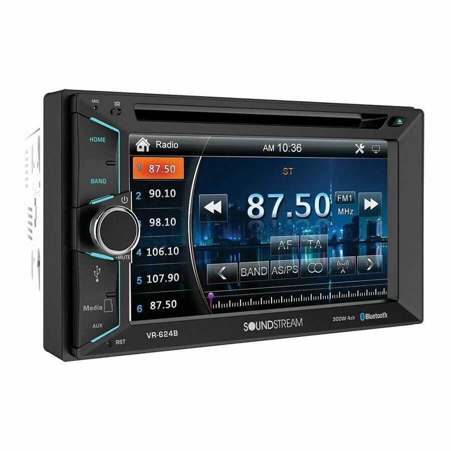 NEW Soundstream Double 2 Din VR-624B DVD/CD/MP3 Player 6.2" LCD Bluetooth USB SD - Image 4 of 4