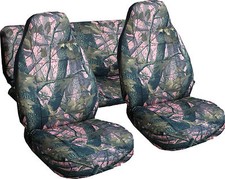 1976-2023 Fits Jeep Wrangler Camo Seat Covers Canvas Front Rear Choose Color
