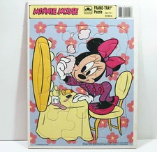Vintage Puzzle Minnie Mouse Putting On Makeup