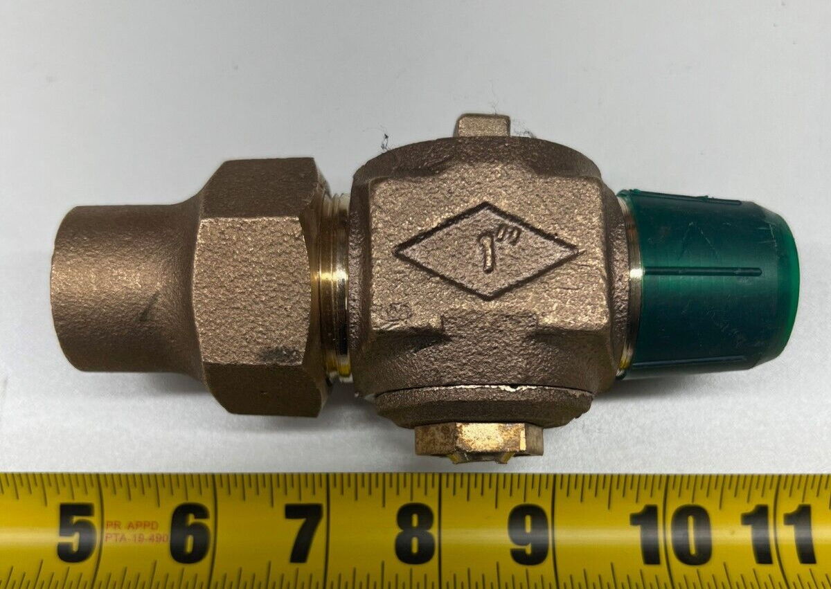1" AY McDonald Corporation Stop Plug Valve CC x Flared 5113127 Brass