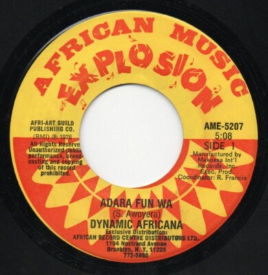 Dynamic Africana - Adara Fun Wa / Money Govern The World - AME 7'' 1976 Afro Funk