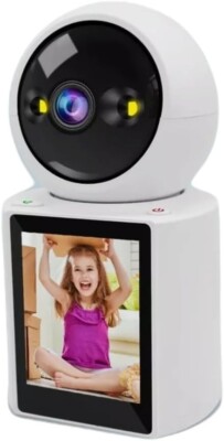 2 Wege Videoanrufe LCD Bildschirm Überwachungskamera, Schwenk 350°, Neigen, Zoom, PTZ