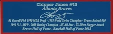 Chipper Jones Nameplate Atlanta Braves Autograph Photo Bat Hat Jersey HOF 2018