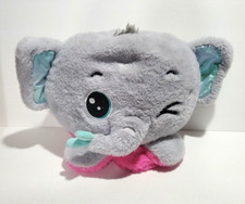Elephant Plush Hug Me Stuffed Animal Reversible Animal Pink  Gray Cute Gift
