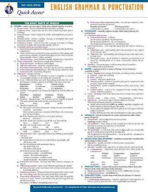 Chart English Grammar