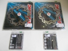 Dischi Freno Anteriore Posteriore WAVE + Pastiglie Yamaha 500 T-MAX 2001-2003