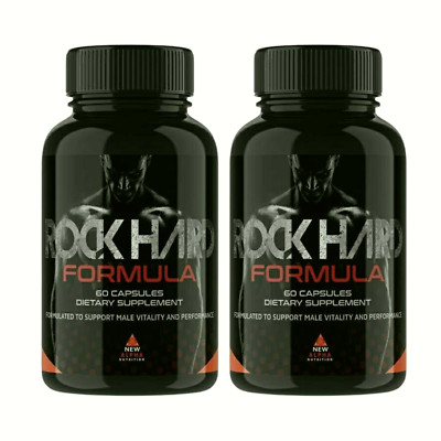 2-Pack Rock Hard Formula Pills, Rock Hard Formula Male Support - 120 Capsules