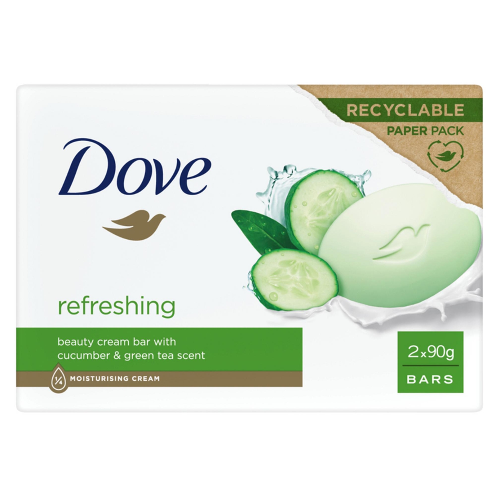 DOVE SAPONE DURO SAPONETTA CETRIOLO E TE VERDE 2 PEZZI DA 90 GRAMMI