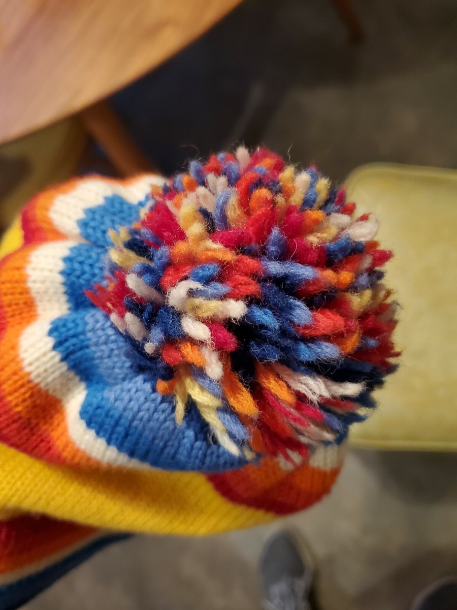 Vintage Meister Awesome Primaries Striped Wool Pom Pom  display picture 3