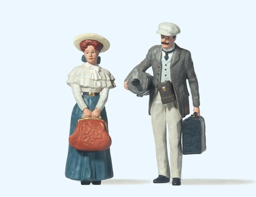 45052 Gran Pista G/LGB Preiser Figuras, Pareja Viajando, Escala 1:22,5 Accesorios | Zustand: Neu