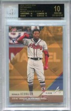 2018 Topps Now Offseason Bonus Ronald Acuna Rookie BGS 10 PRISTINE BLACK LABEL
