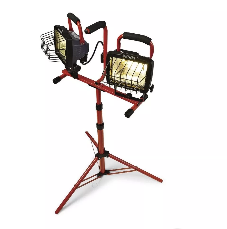 CRAFTSMAN 9000-Lumen LED Red Plug-in Portable Work Light in the