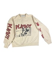 Playboy cream and red crewneck sweatshirt. Size M