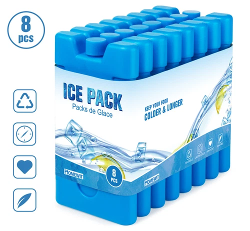 8er Set Kühlakkus 210ml Kühlelement Kühlpack Kühlakku für Kühlbox Eisbox