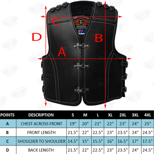 3MM HEAVY Duty Thick A Grade COW hide Motorcycle Club Leather Vest Plain SM-4XL - Bild 4 von 6