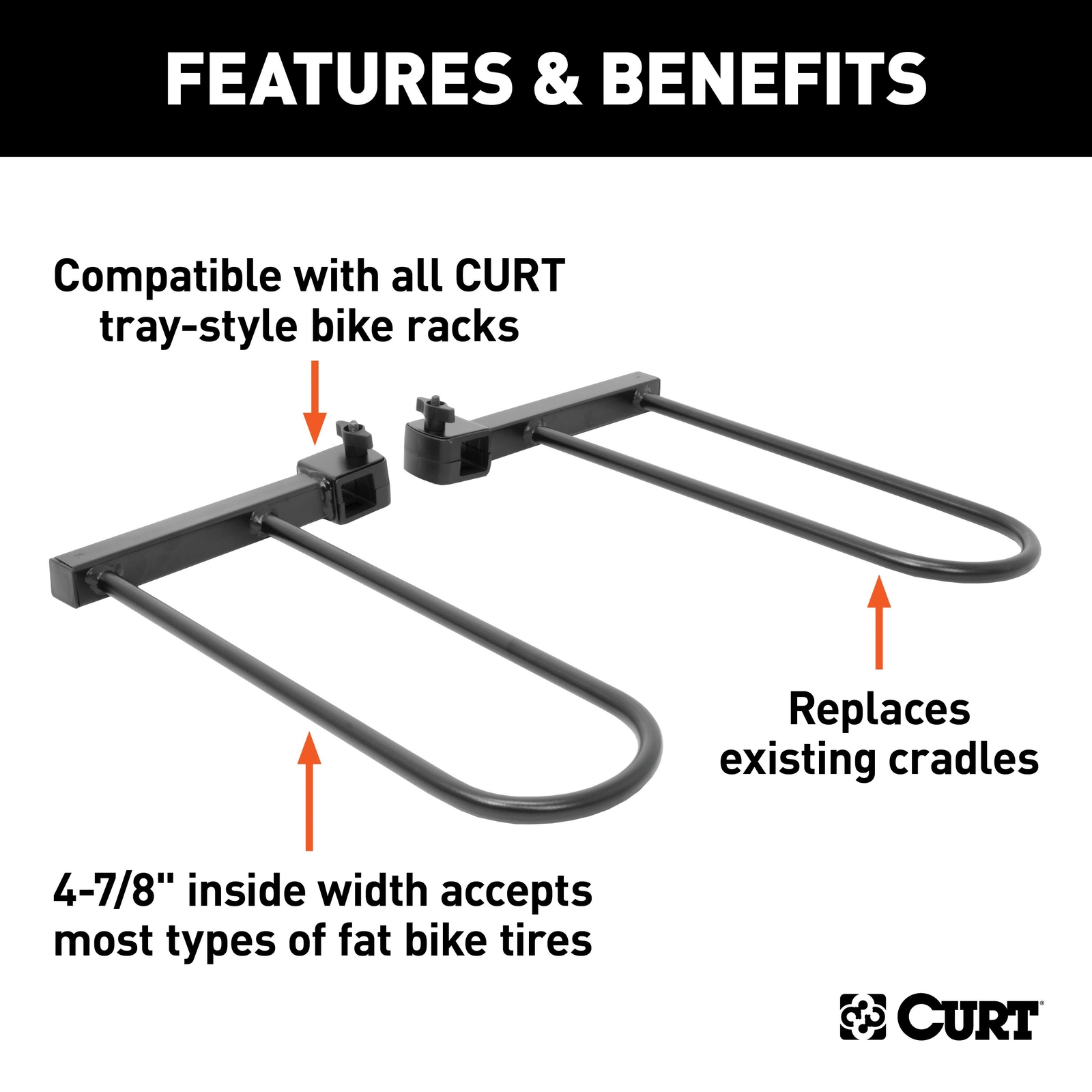 TrayStyle Bike Rack Cradles for Fat Tires (47/8" I.D., 2Pack) eBay