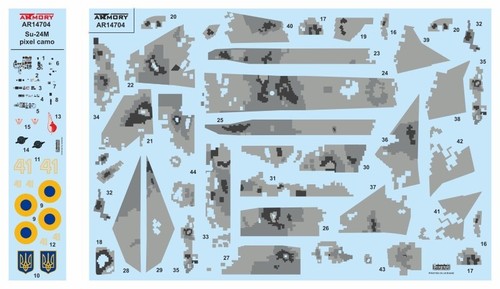 Armory Models AR14704 Escala 1:144Sukhoj Su24M Esgrima Ucraniano Moderno Pixel Camo - Imagen 14 de 24