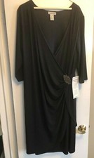 WOMEN'S JESSICA LONDON BLACK SHORT DRESS SIZE 18 BRAND NEW WITH TAG