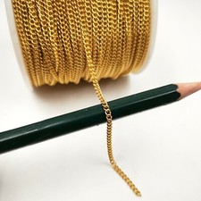 10meter Gold 2.6mm Stainless Steel Jewelry Findings Cowboy Link Chain DIY