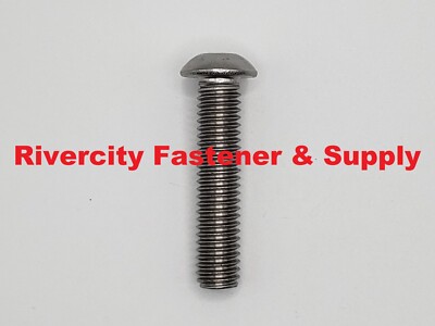 3/8-16x1-3/4 Stainless Button Allen Head Bolts 3/8x16x 1.75 Screws 3/8x16 1-3/4