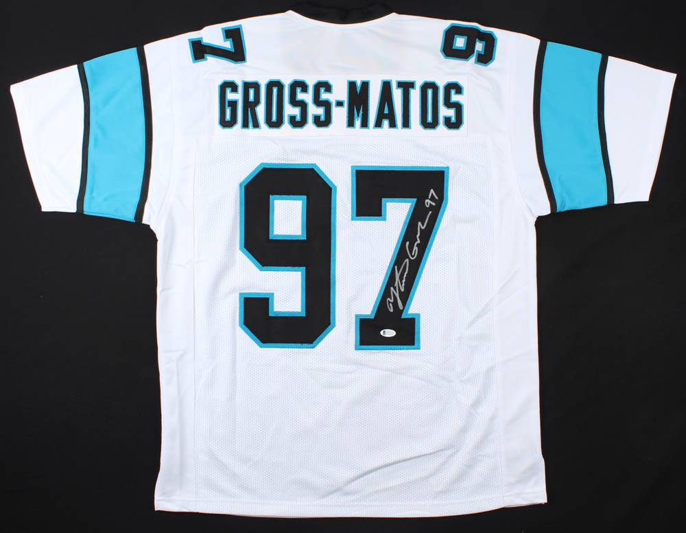 Yetur Gross-Matos Autographed Signed Carolina Panthers Panthers Jersey (Beckett) Carolina 2020 2nd Round Pick 
