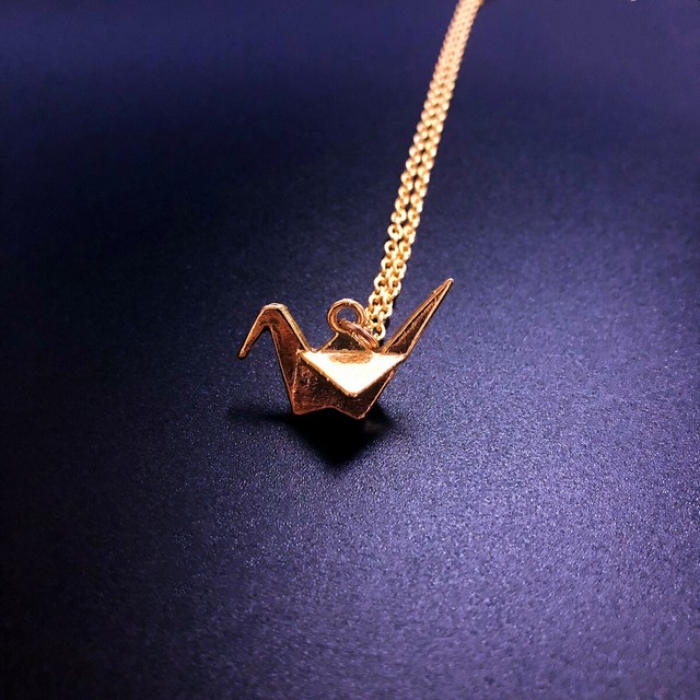 Paper Crane Necklace Paper Crane Jewelry Origami Necklace Paper Crane