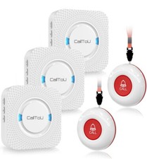 Wireless Caregiver Pager Smart Call System 3 PACK, 2 Call Buttons, 3 Receivers