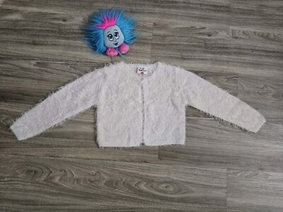 Mädchen Kuschelweich Kurzjacke Milchweiß mit Glitzern Bolero Gr.122 von Topolino