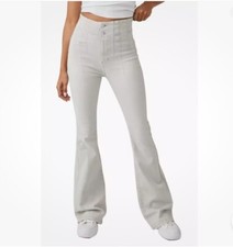 Free People Womens Grey We the Free Jayde High Waist Flare Pants Size 30