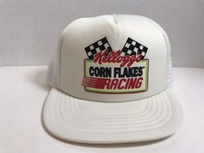 Vtg Cap White Kellogg s Corn Flakes Racing Trucker Hat 1992 NEW NASCAR Winston