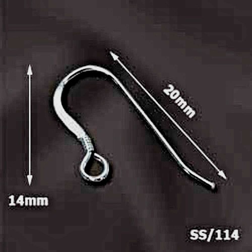Sterling Silver Earring Findings Earring Hooks Earwire .925 Pure French 20-100pc - 第 2/10 張圖片