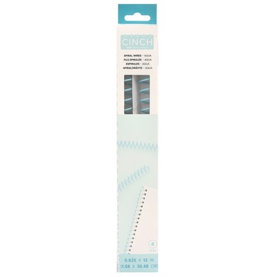 We R Memory Keepers Cinch Spiral Wires 4/Pkg-Aqua - 3 Pack