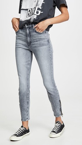 Mother Denim The Swooner Ankle Zip in 