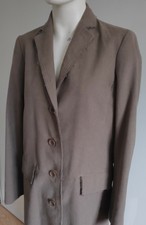 Nicole Farhi Designer Brown 100% Cotton Coat Uk 12 New With Tags