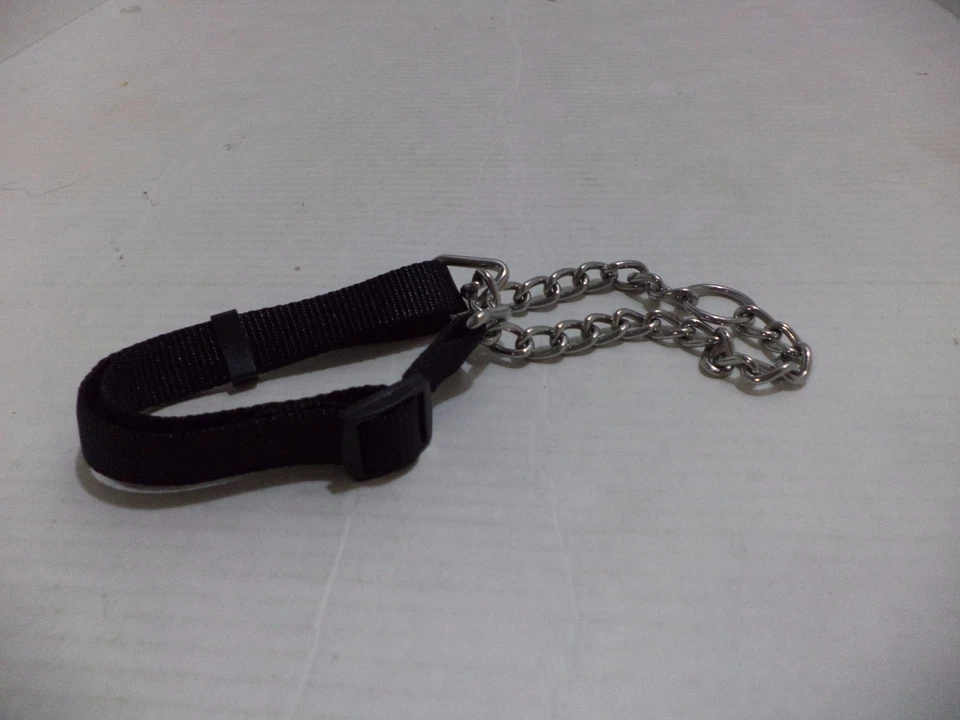 Cadena Hamilton/Patrón Negro Martingala Collar Perro Dispositivo Humano Efectivo Grande Foto 2 de 3