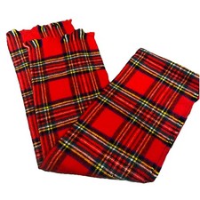 Red Leaf Tartan Wool Scarf Made in Scotland 12  X 48  