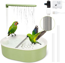 Automatic Parakeet Bird Bath for Cage Large Parrot Shower Bath with Adjustable W