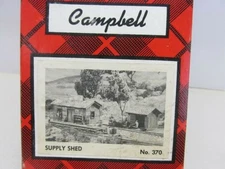 Campbell Scale Models 370-975 HO Supply Shed & Single Hand Car House Kit