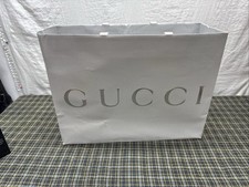 Gucci Gift Shopping Bag Large Gray / Silver, appox 19w x 14h x 6.75d