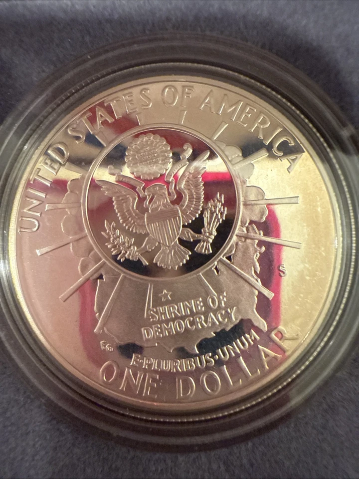 1991-S U.S. Mint Mount Rushmore Anniversary Two (2) Coin Proof Set w/ Box & COA - Image 4 of 4