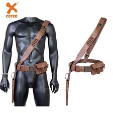 Xcoser Mandalorian PU Leather Belt  Gun Holster Cosplay Costume Prop Adjustable