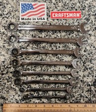 Craftsman Full Polish Long Ratcheting Wrench Set Metric Made In Usa