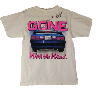 Signed Parnelli Jones & George Follmer Mustang 5.0 Circa Early 90's T-Shirt VTG