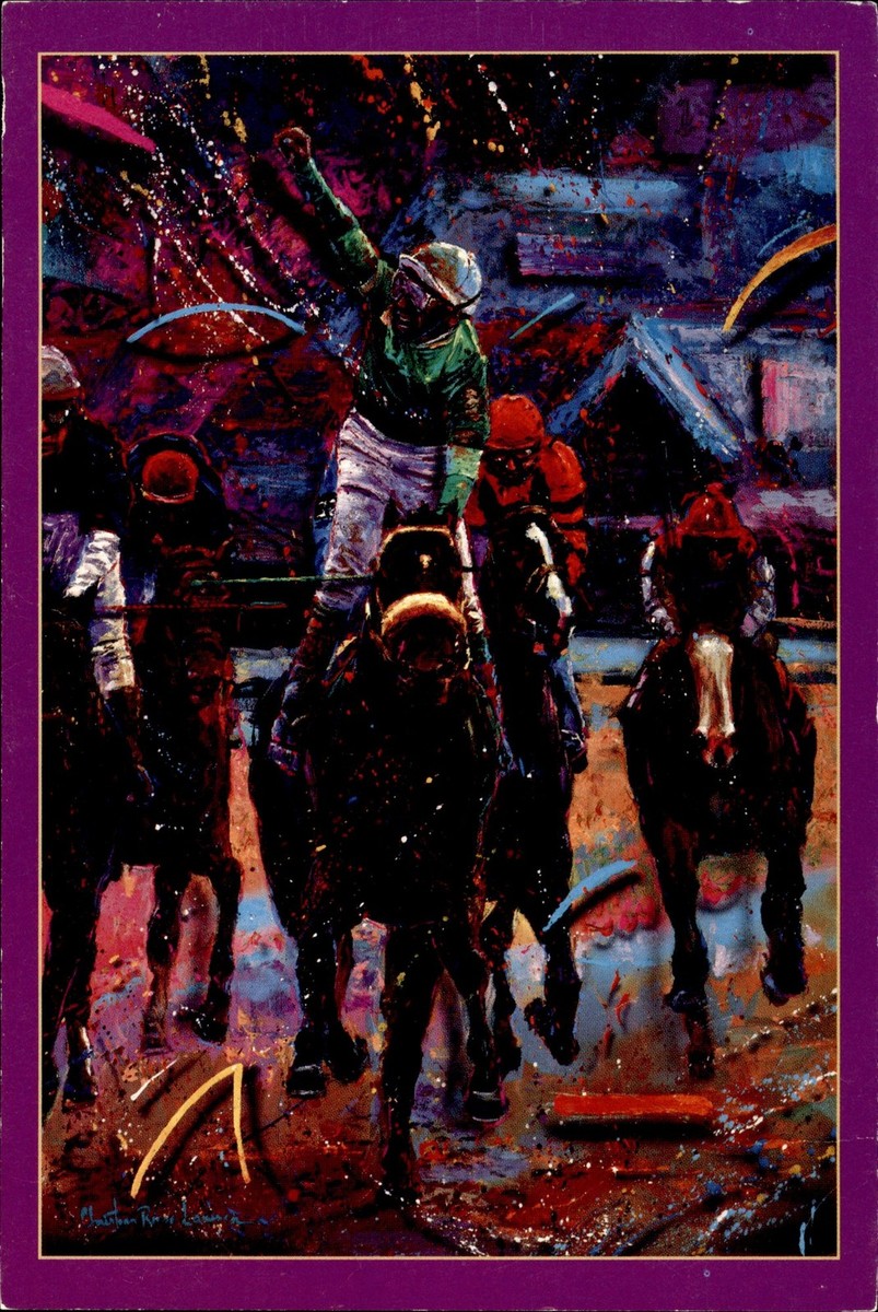 Christian Riese Lassen Art Postcard The Race Horse Racing Victory