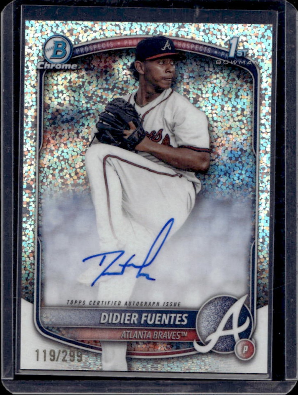 2025 Bowman Didier Fuentes Chrome Auto Speckle Refractor 1st #/299
